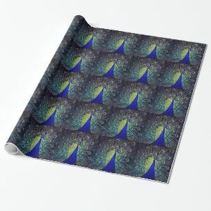 Papier Cadeau Cobalt Blue Peacock