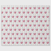 Papier Cadeau Coca Chaud De Noël Et Cookies Aquarelle (Plat)