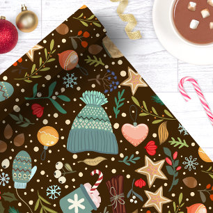 Papier Cadeau Coca Cozy et Mitaines Jolies Fêtes de Noël