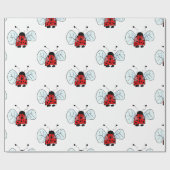 Papier Cadeau Coccinelle (Plat)