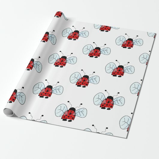 Papier Cadeau Coccinelle (Déroulé)