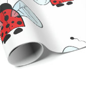 Papier Cadeau Coccinelle (Coin rond)