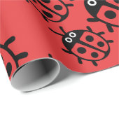 Papier Cadeau coccinelle et coccinelle (Coin rond)