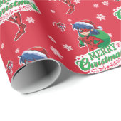 Papier Cadeau Coccinelle | Joyeux Noël (Coin rond)