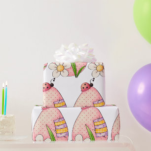 Papier Cadeau Coccinelle Œuf de Pâques