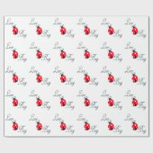 Papier Cadeau Coccinelle rouge (Plat)