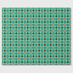 Papier Cadeau Coccinelles et fleurs colorées
