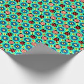 Papier Cadeau Coccinelles et fleurs colorées (Coin)