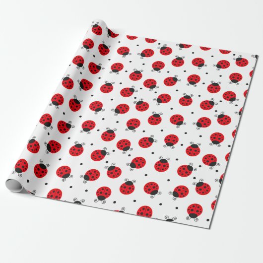 Papier Cadeau Coccinelles Insectes (Déroulé)