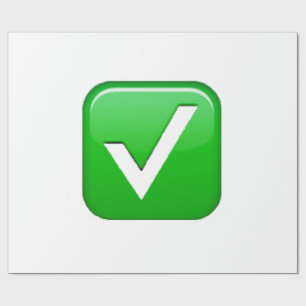 Papier Cadeau Coche verte dans la case - Emoji