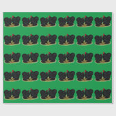Papier Cadeau Cochins Black Bantam Paire (Plat)