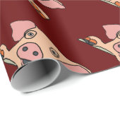 Papier Cadeau Cochon (Coin rond)