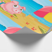 Papier Cadeau Cochon Au Papier D'Enveloppement De Plage