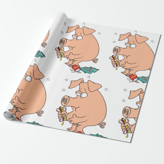 Papier Cadeau Cochon complet (Déroulé)
