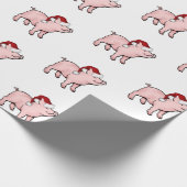 Papier Cadeau Cochon de Noël (Coin)
