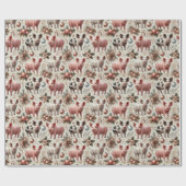 Papier Cadeau Cochon de Noël Enveloppement de charme et de cadea (Plat)