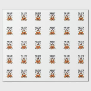Papier Cadeau Cochon d'Inde d'Halloween Trop Mignon Pour Être Ef