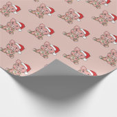 Papier Cadeau Cochon Noël Animaux d'hiver Cochons Papier à envel (Coin)