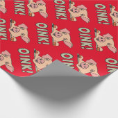 Papier Cadeau Cochon rose (Coin)