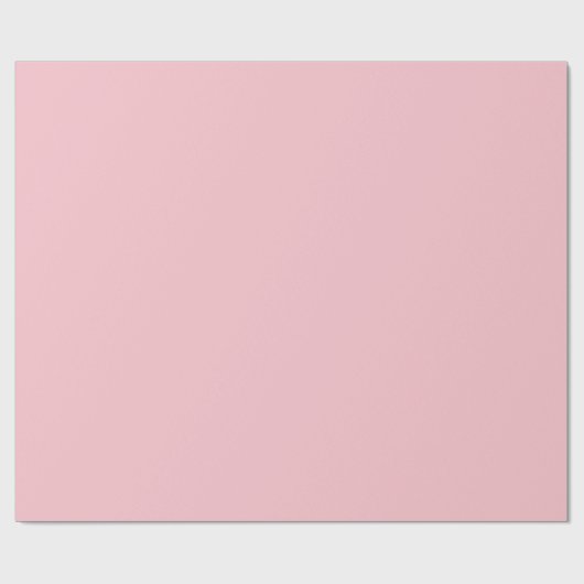 Papier Cadeau Cochon solide rose doux (Plat)