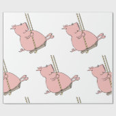 Papier Cadeau Cochon Sur Une Flèche (Plat)