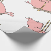 Papier Cadeau Cochon Sur Une Flèche