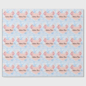 Papier Cadeau Cochon volant mignon avec ailes quand les porcs vo (Plat)