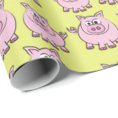Papier Cadeau Cochons (Coin rond)