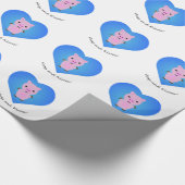 Papier Cadeau Cochons et baisers (Coin)