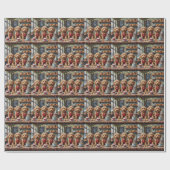Papier Cadeau Cockapoo Biscuiterie de Noël Douceurs Fêtes (Plat)