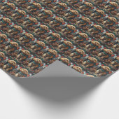 Papier Cadeau Cockapoo Chien Avec Cheminée Cadeaux De Noël (Coin)