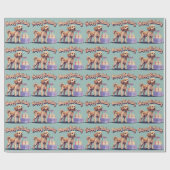 Papier Cadeau Cockapoo Chien Coloré (Plat)