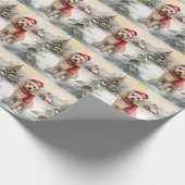 Papier Cadeau Cockapoo Dog in Snow Christmas (Coin)