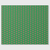Papier Cadeau Cockapoo Noël Chien mignonne Silhouette Vert (Plat)
