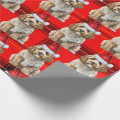 Papier Cadeau Cockapoo Père Noël Chien de Noël (Coin)