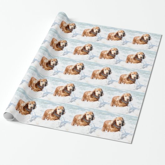 Papier Cadeau Cocker (Déroulé)