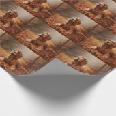 Papier Cadeau Cocker Spaniel à l'automne Feuilles automne Inspir (Coin)