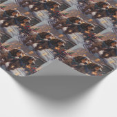 Papier Cadeau Cocker Spaniel anglais période de fêtes de Noël (Coin)
