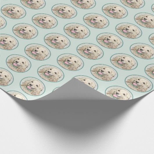Papier Cadeau Cocker Spaniel Buff Peinture - Art Chien original (Coin)