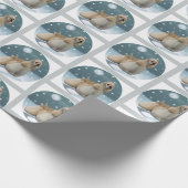 Papier Cadeau Cocker Spaniel Cadeaux de Noël (Coin)