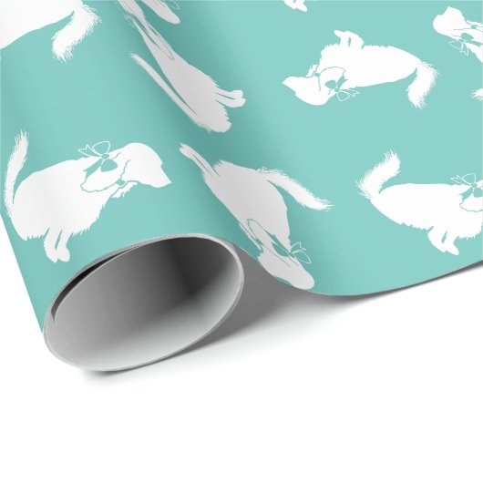 Papier Cadeau Cocker Spaniel Chien Chien Puppy (Coin rond)