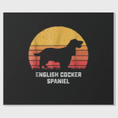 Papier Cadeau Cocker Spaniel| Espagnol Cocker anglais Vintage (Plat)