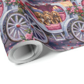 Papier Cadeau Cocker Spaniel Saint-Valentin (Coin rond)