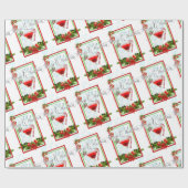 Papier Cadeau Cocktail de Noël Aquarelle Art (Plat)