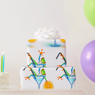 Papier Cadeau Cocktail Frog