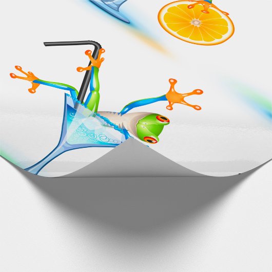 Papier Cadeau Cocktail Frog