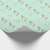 Papier Cadeau Cocktail olive de Martini d'aquarelle peinte à la (Coin)