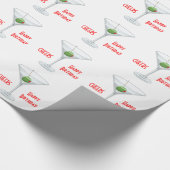 Papier Cadeau Cocktail olive en verre de Martini de joyeux (Coin)