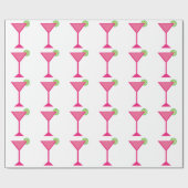 Papier Cadeau Cocktail rose avec chaux (Plat)