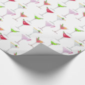 Papier Cadeau Cocktails de Noël Variété (Coin)